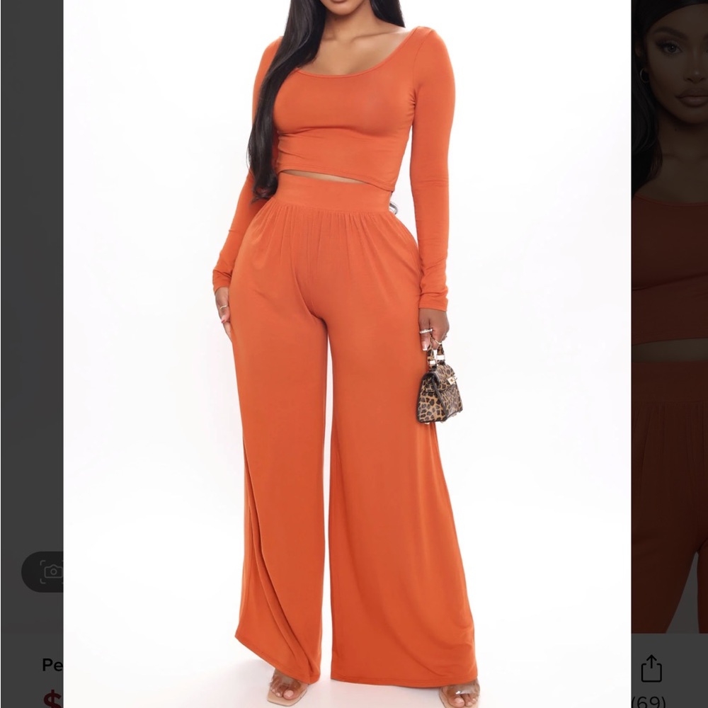 LAST DAY ON POSH 8/15/26 Perfect Touch Pants in Orange, Soft, Wide Leg, Palazzo